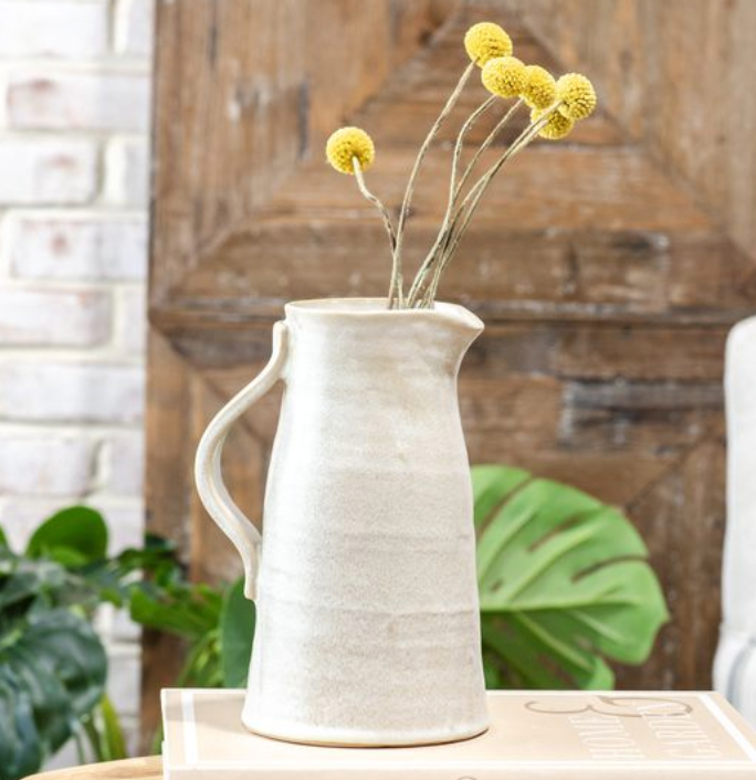 Beige Pitcher Vase