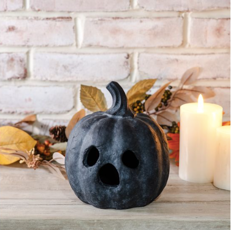 Terracotta Ghost Face Pumpkin