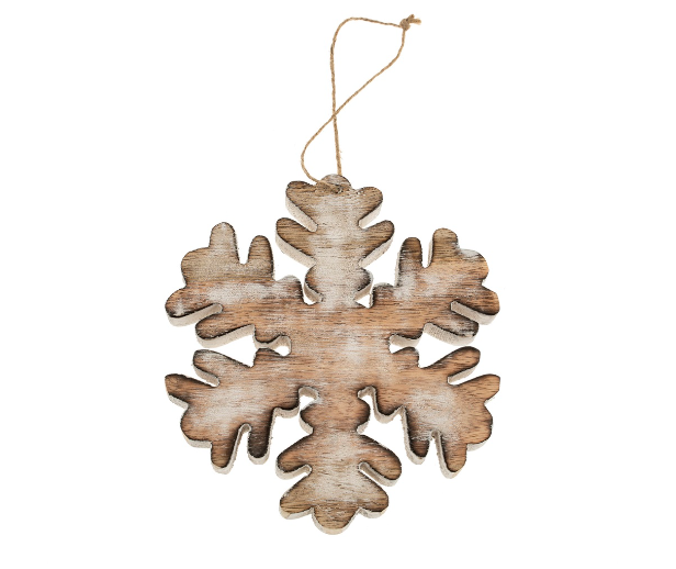Wooden Snowflake Ornament