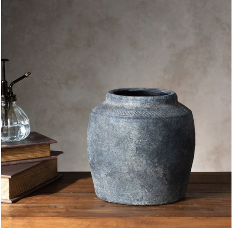 Charcoal Chevron Vase