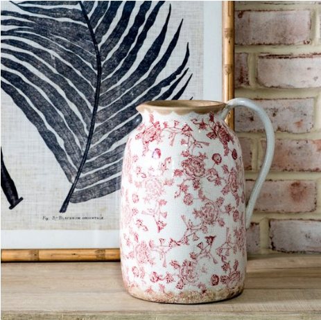 Red Heritage Handle Vase