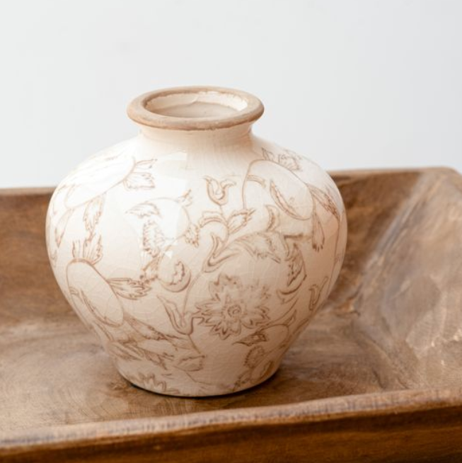Beige Heirloom Vase