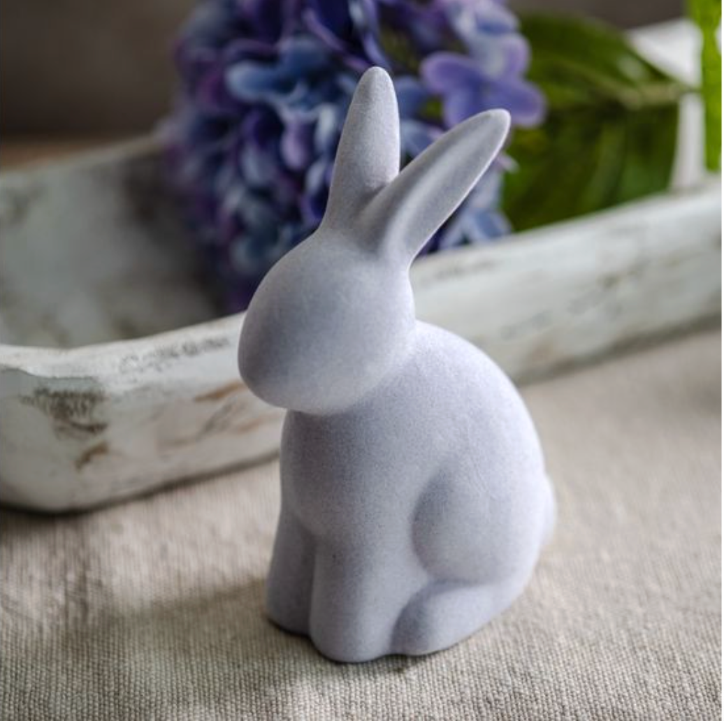 Large Flocked Bunny