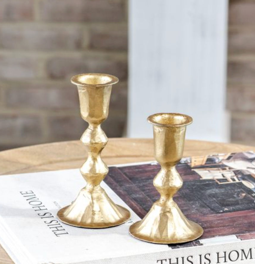 Gold Diamond Candle Holder