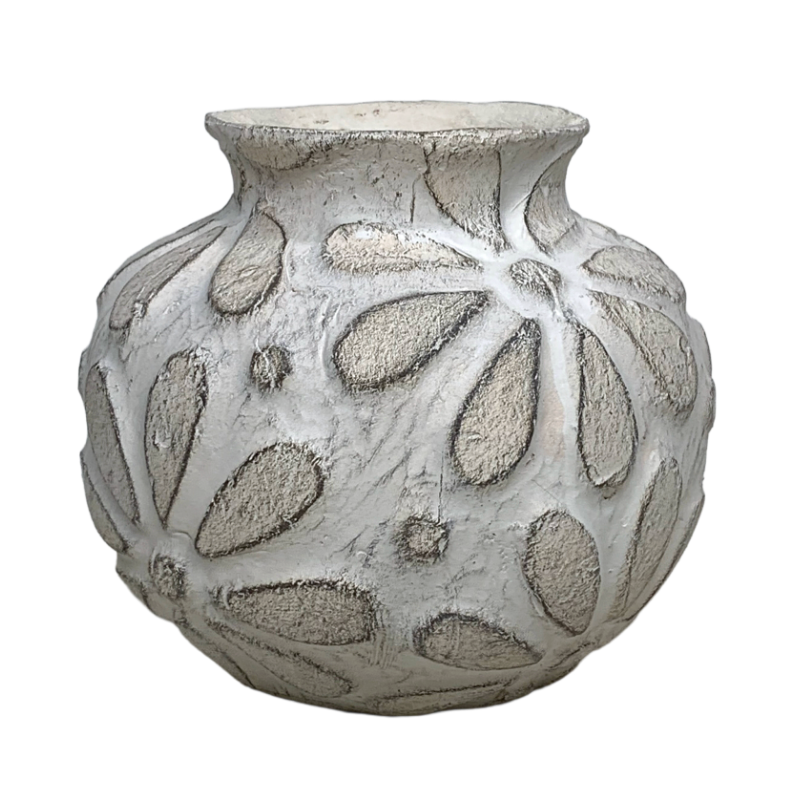 Embossed Blooms Vase