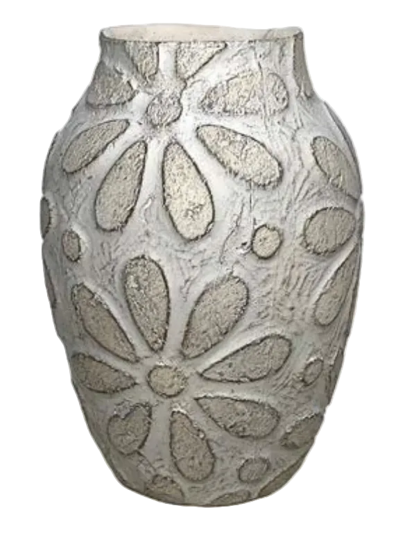 Embossed Blooms Vase