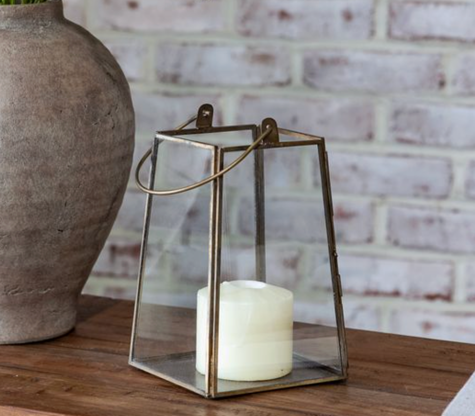Glass and Iron Hanging Lantern