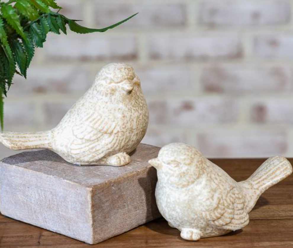 Beige Ceramic Bird