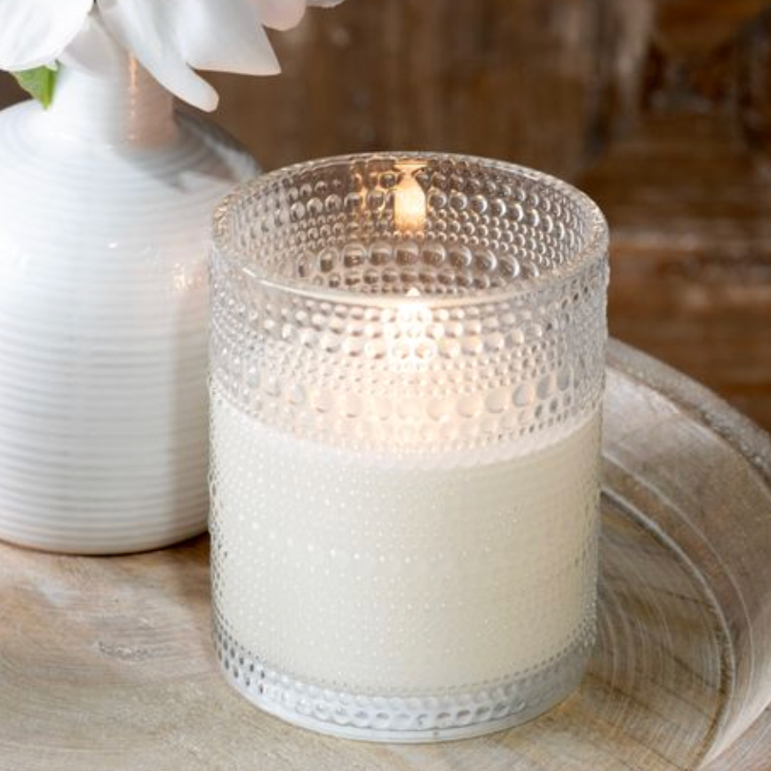 5in Beaded Glass LED Candle