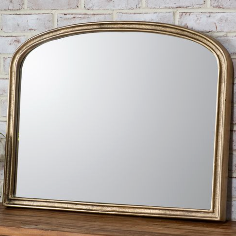 Antique Brass Curve Mirror - Pickup Only