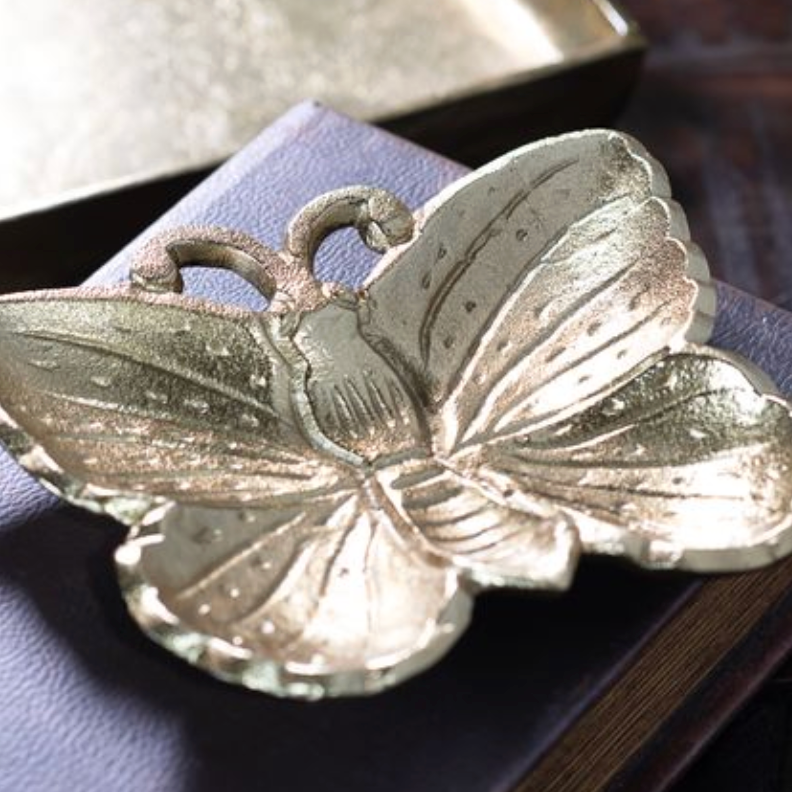 Gold Butterfly Dish