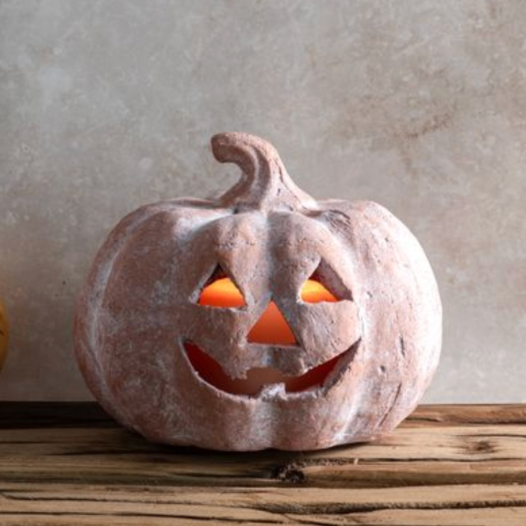 Terracotta Mini Jack-O-Lantern