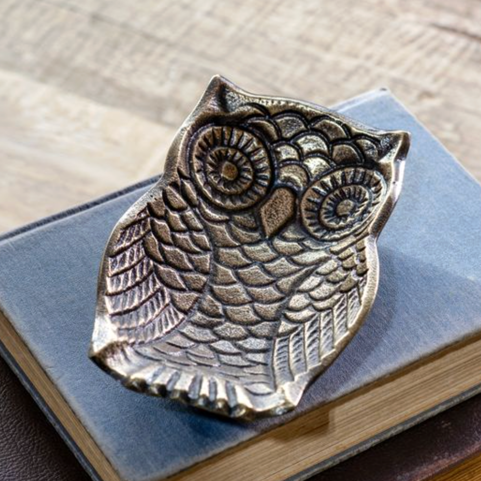 Brass Antique Owl Dish