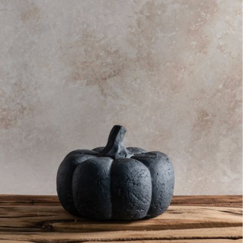 Mini Black Terracotta Pumpkin