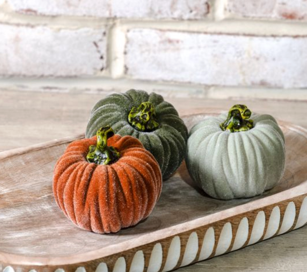 Mini Velvet Pumpkin