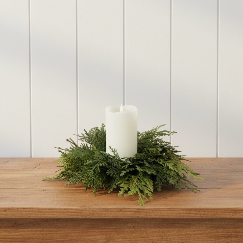 Real Touch Cedar Mini Wreath