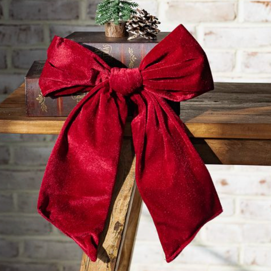 Maroon Velvet Bow
