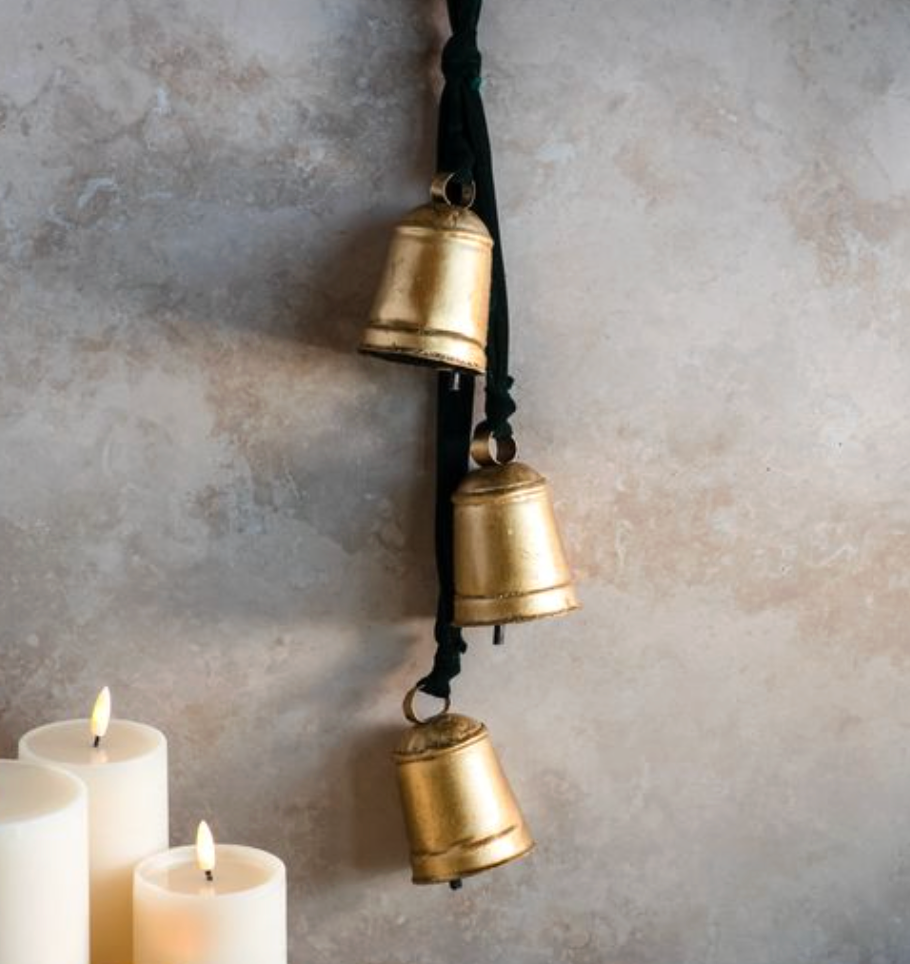 3 Gold Bell Hanger