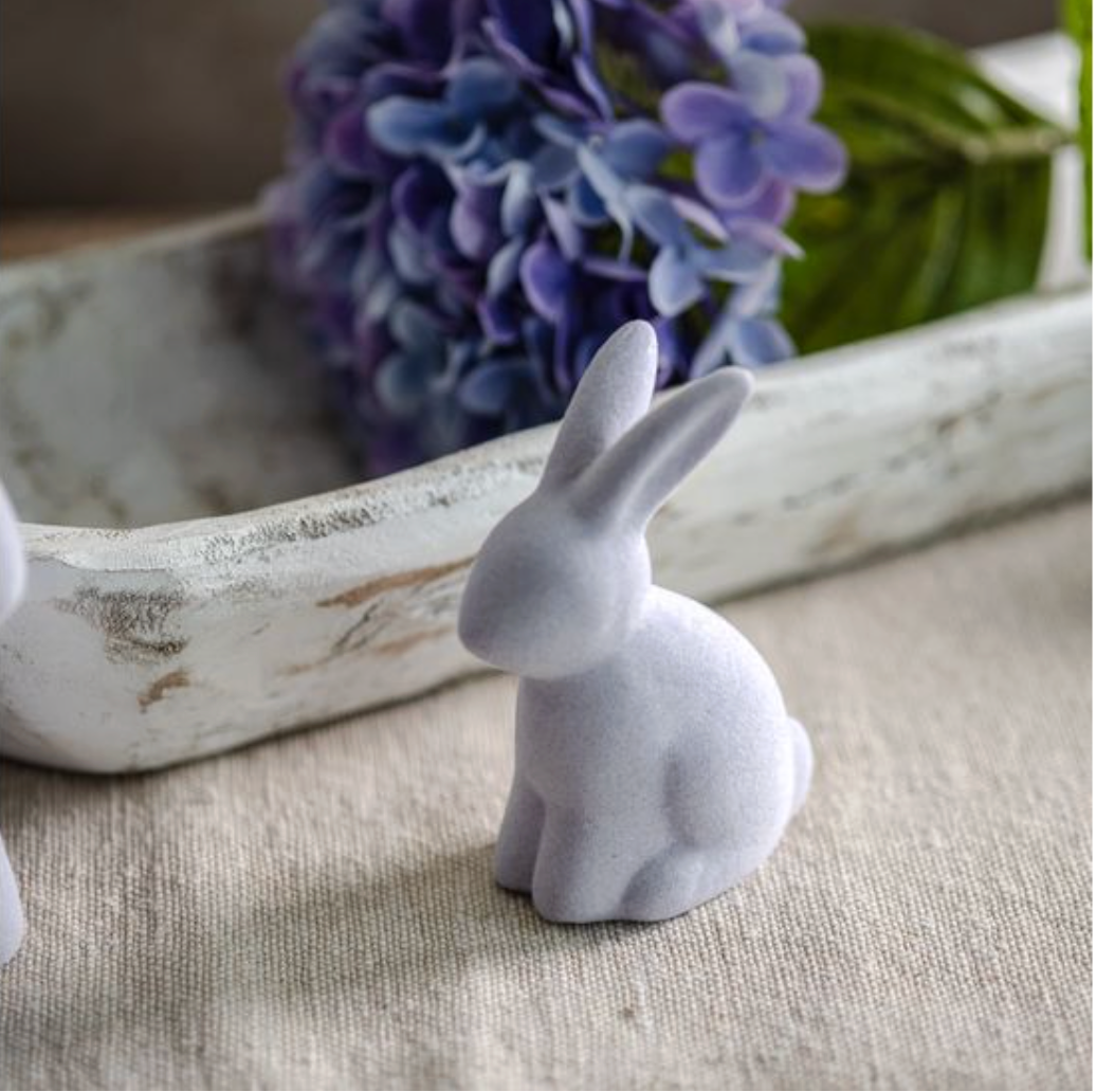 Small Flocked Bunny