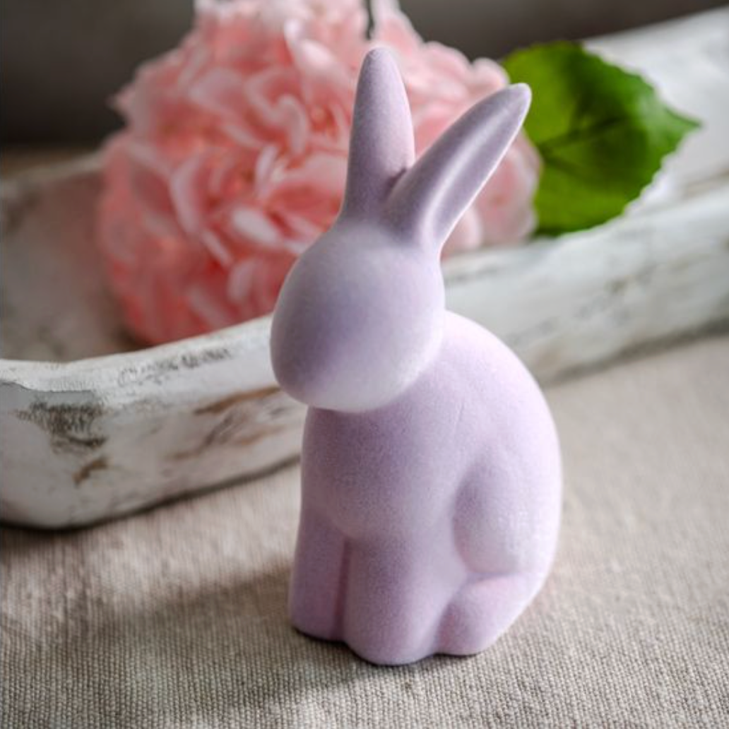Large Flocked Bunny