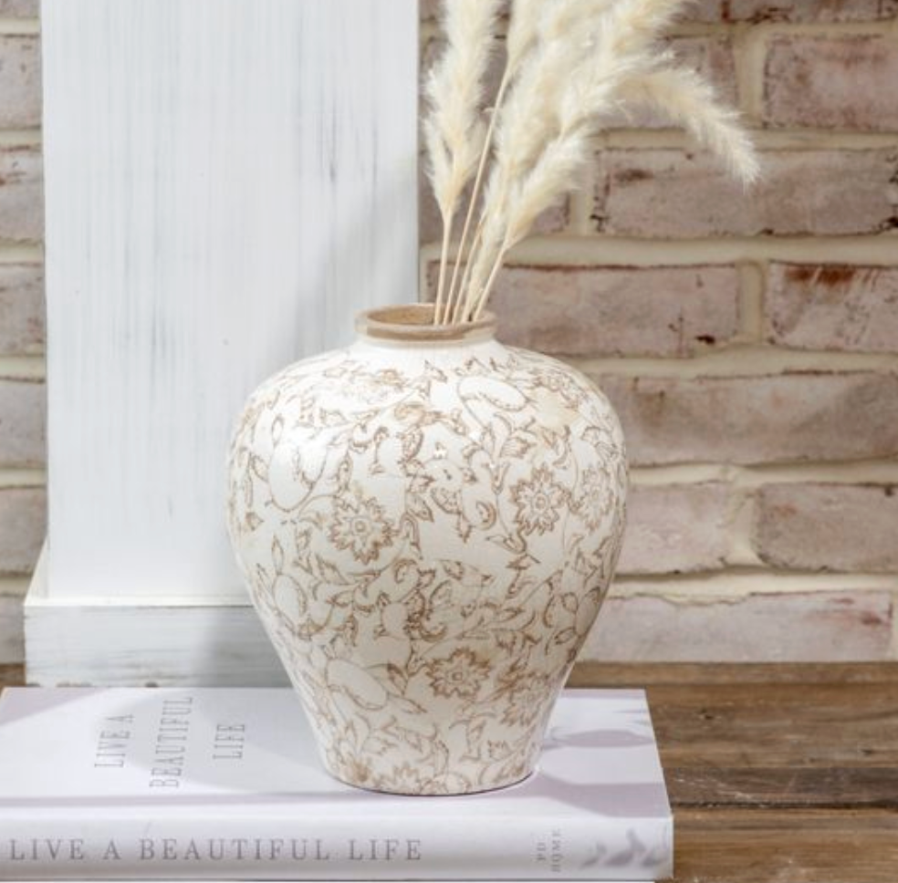 Beige Heirloom Vase