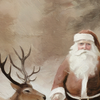 Vintage Santa Art Print