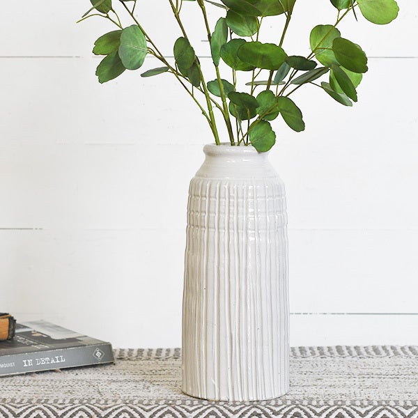 White Stripe Vase