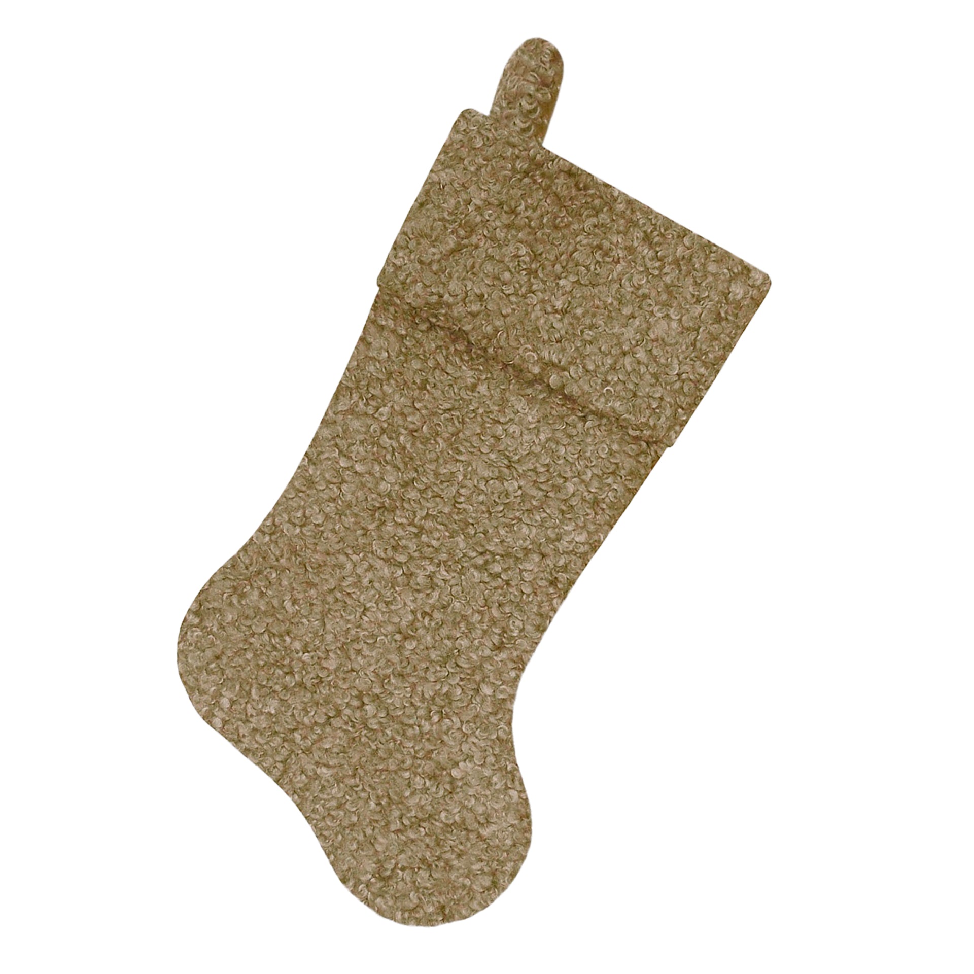 Khaki Boucle Stocking