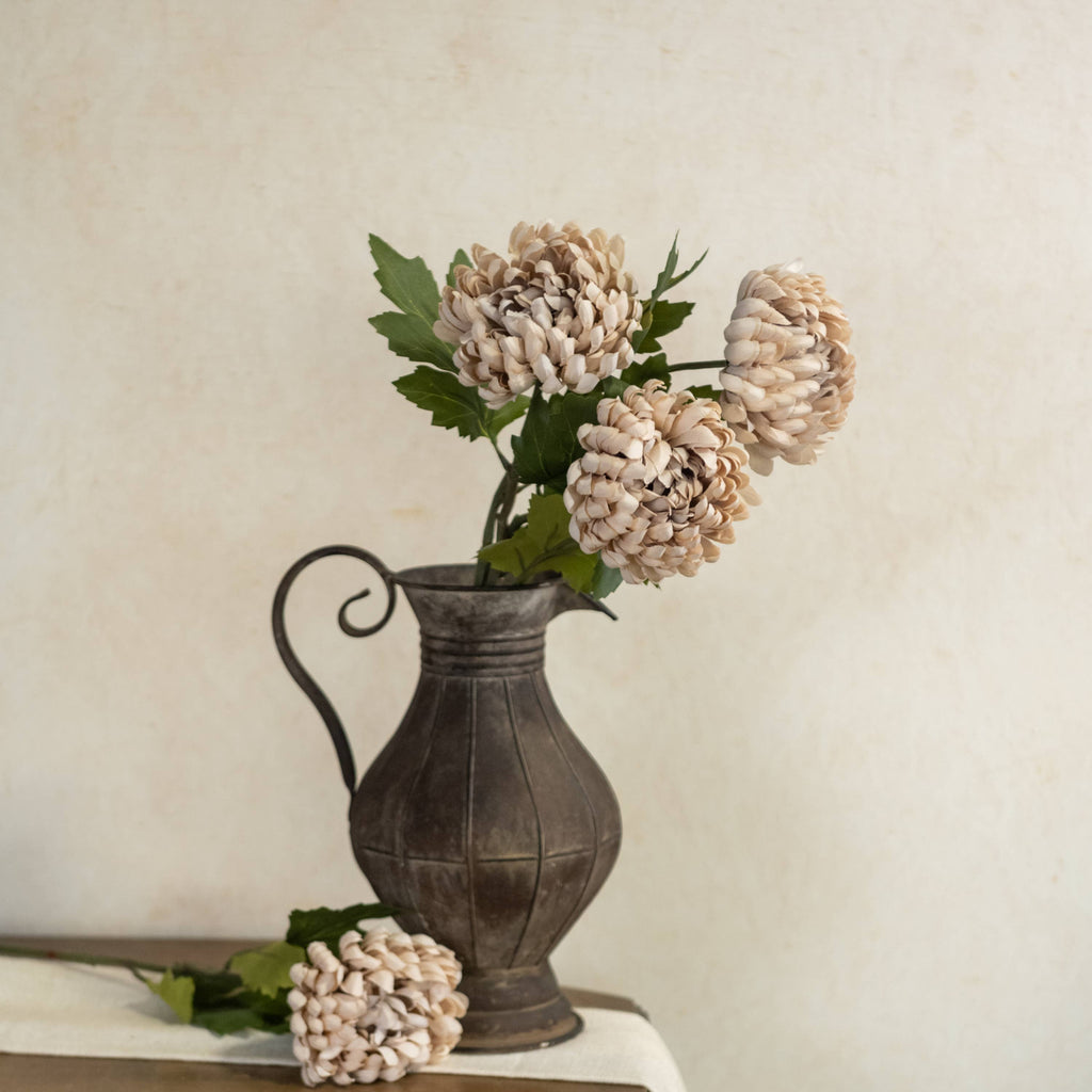 Autumn Cream Mum Stem
