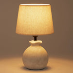 White Ceramic Round Mini Lamp
