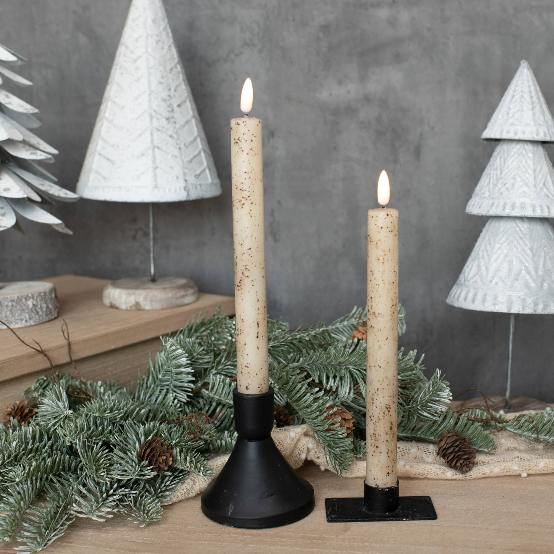 Cream Taper LED Candle