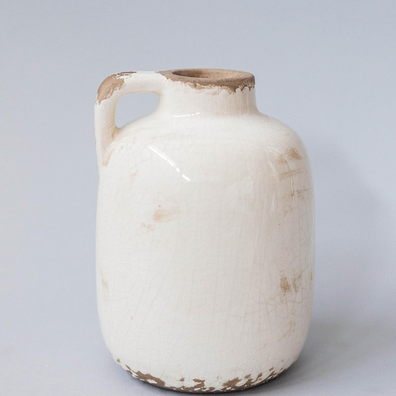 Crackle Vase with Handle