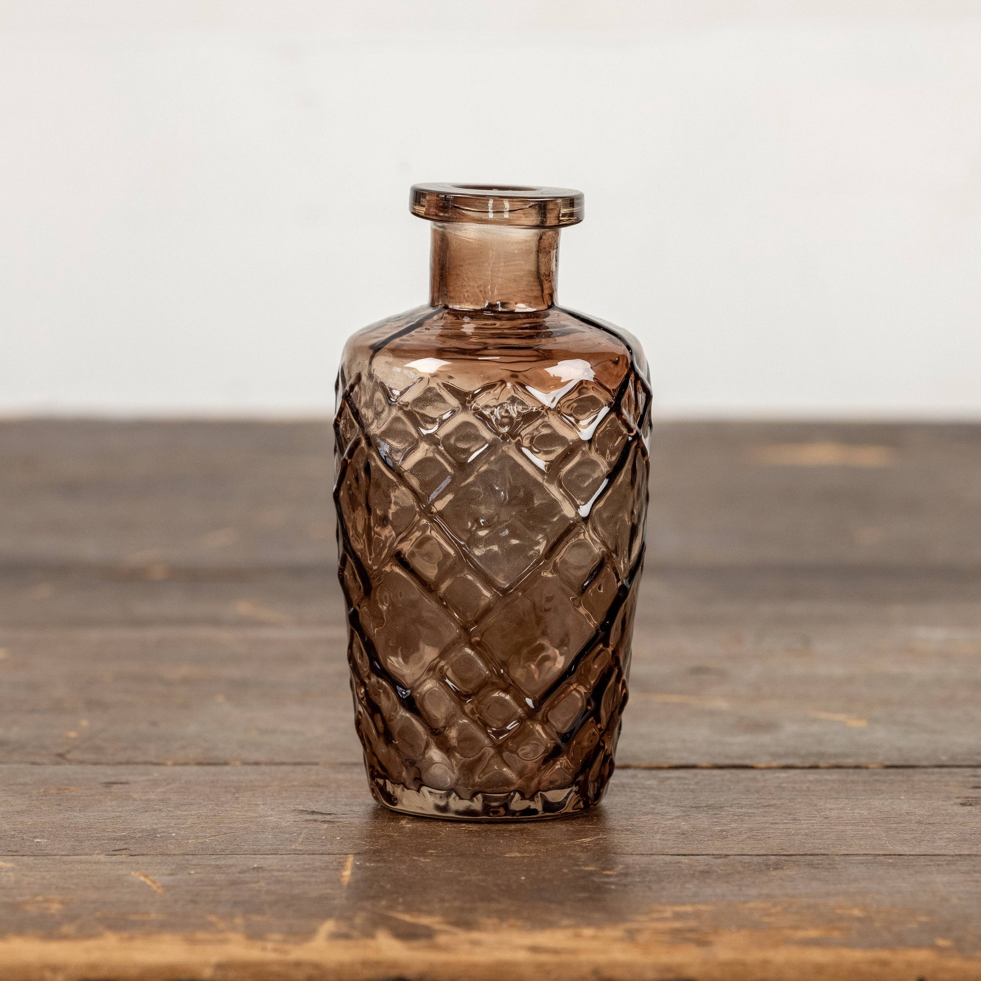Amber Glass Bud Vase