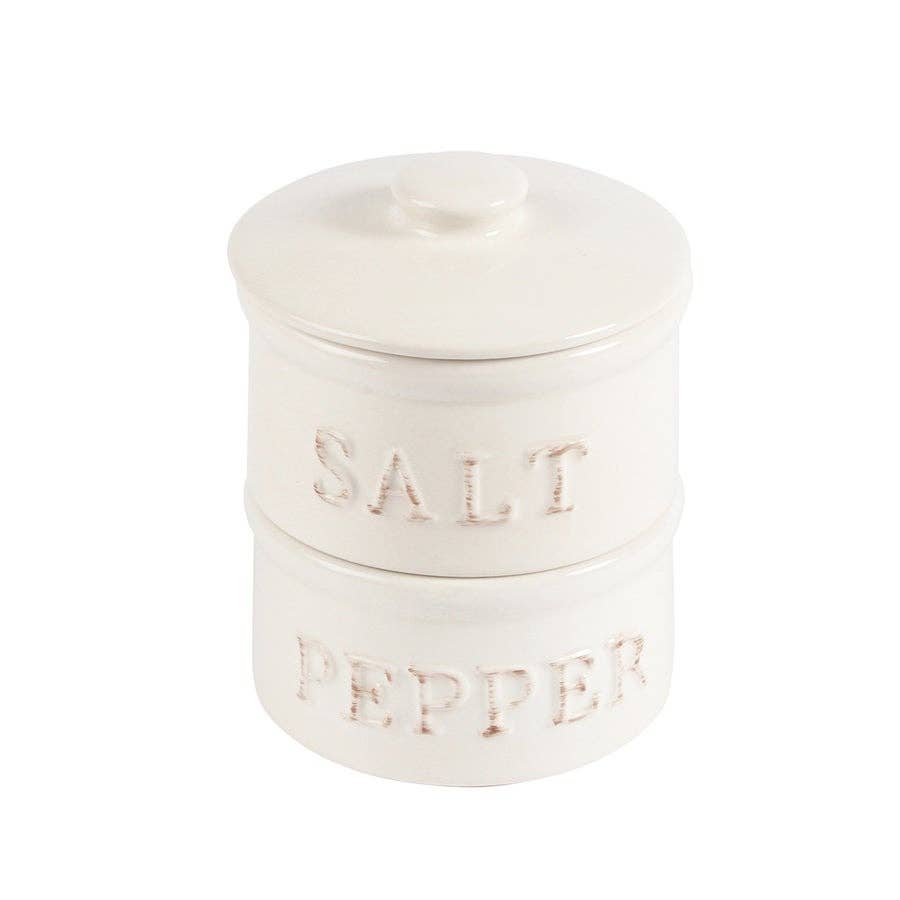 Stacked Salt & Pepper Canisters