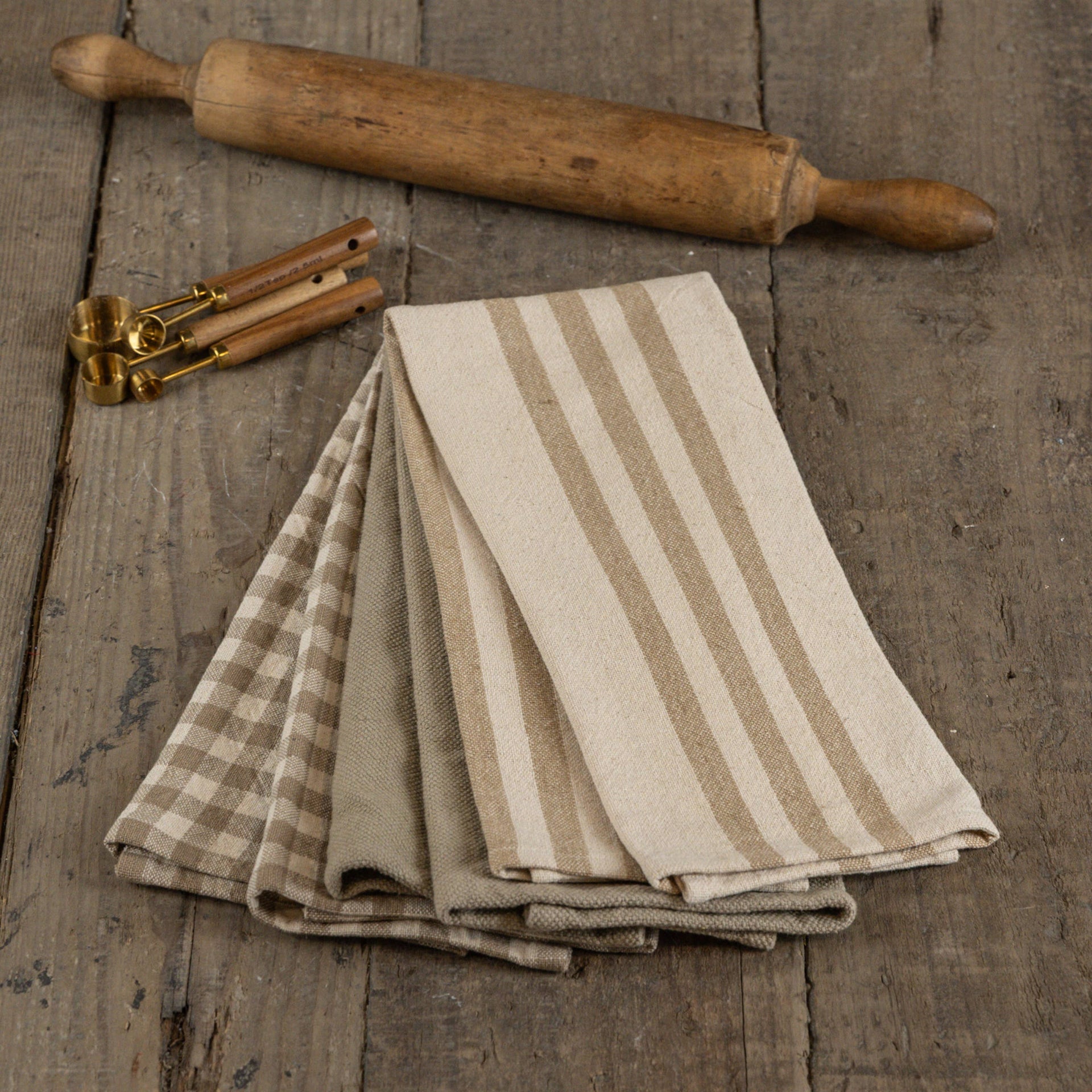 Tan and Cream Tea Towels