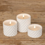 White Cement Flameless LED Candle