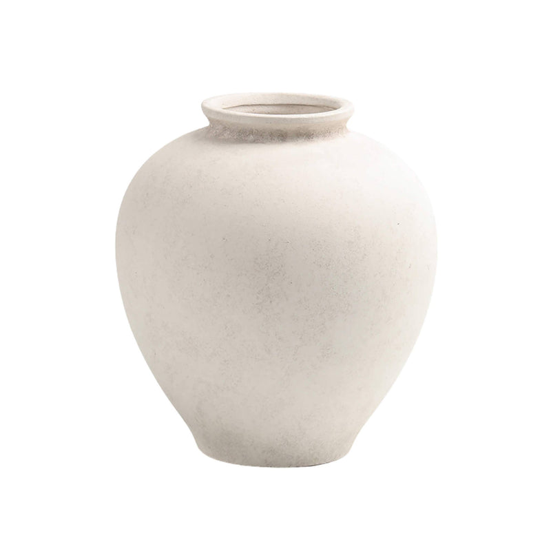 White Terracotta Vase- Large PICK UP ONLY