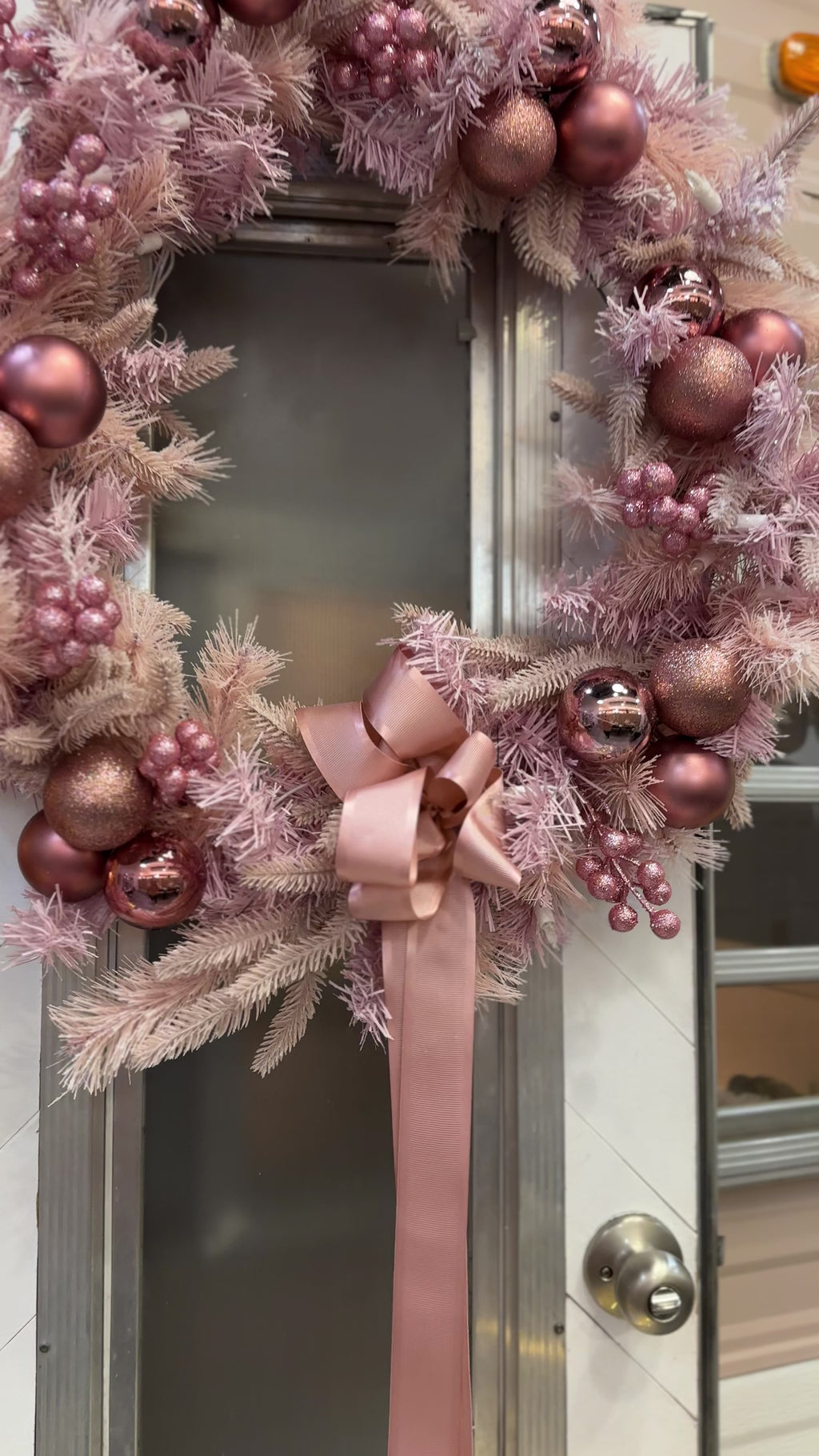 Pink Holiday Wreath