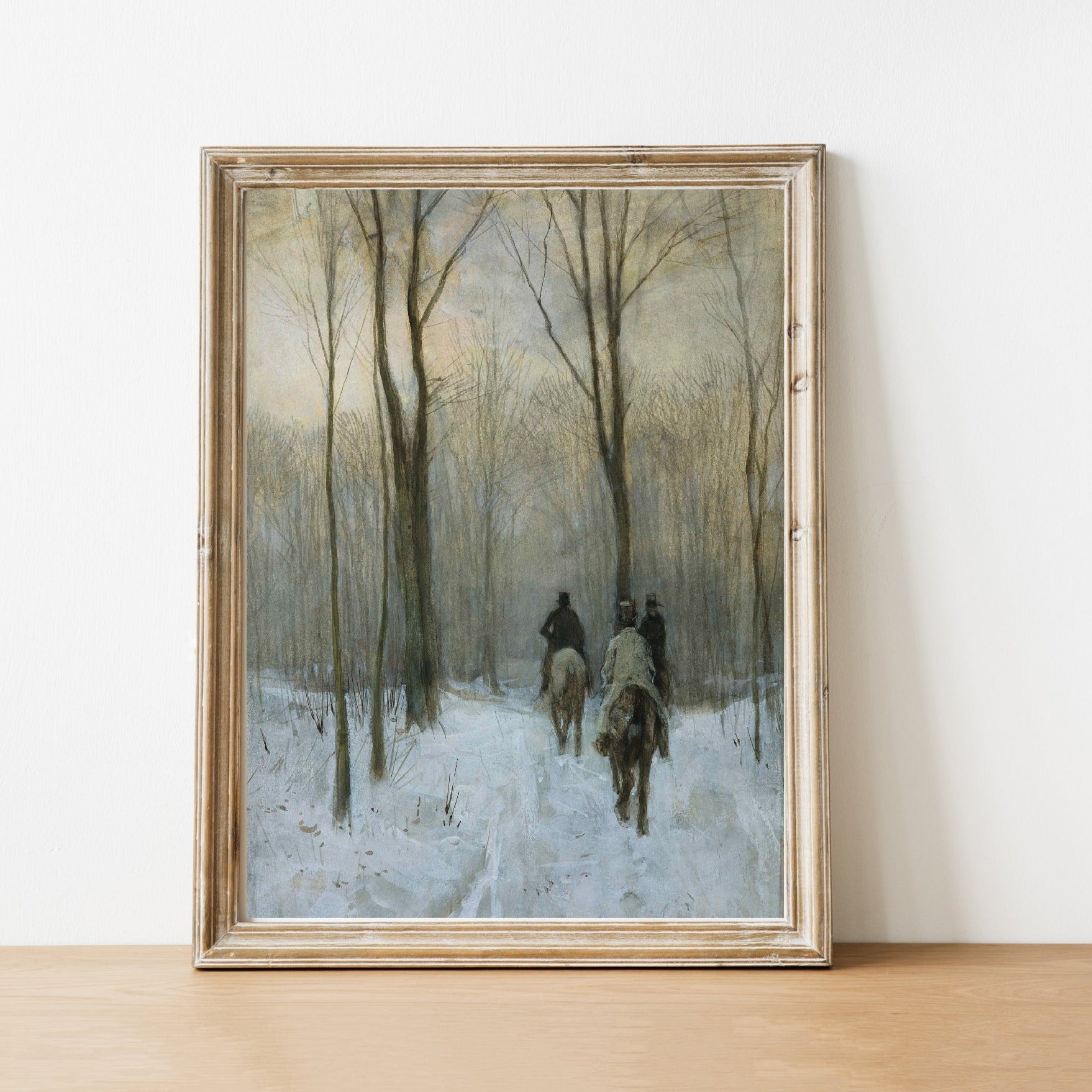 Winter Trail Vintage Print
