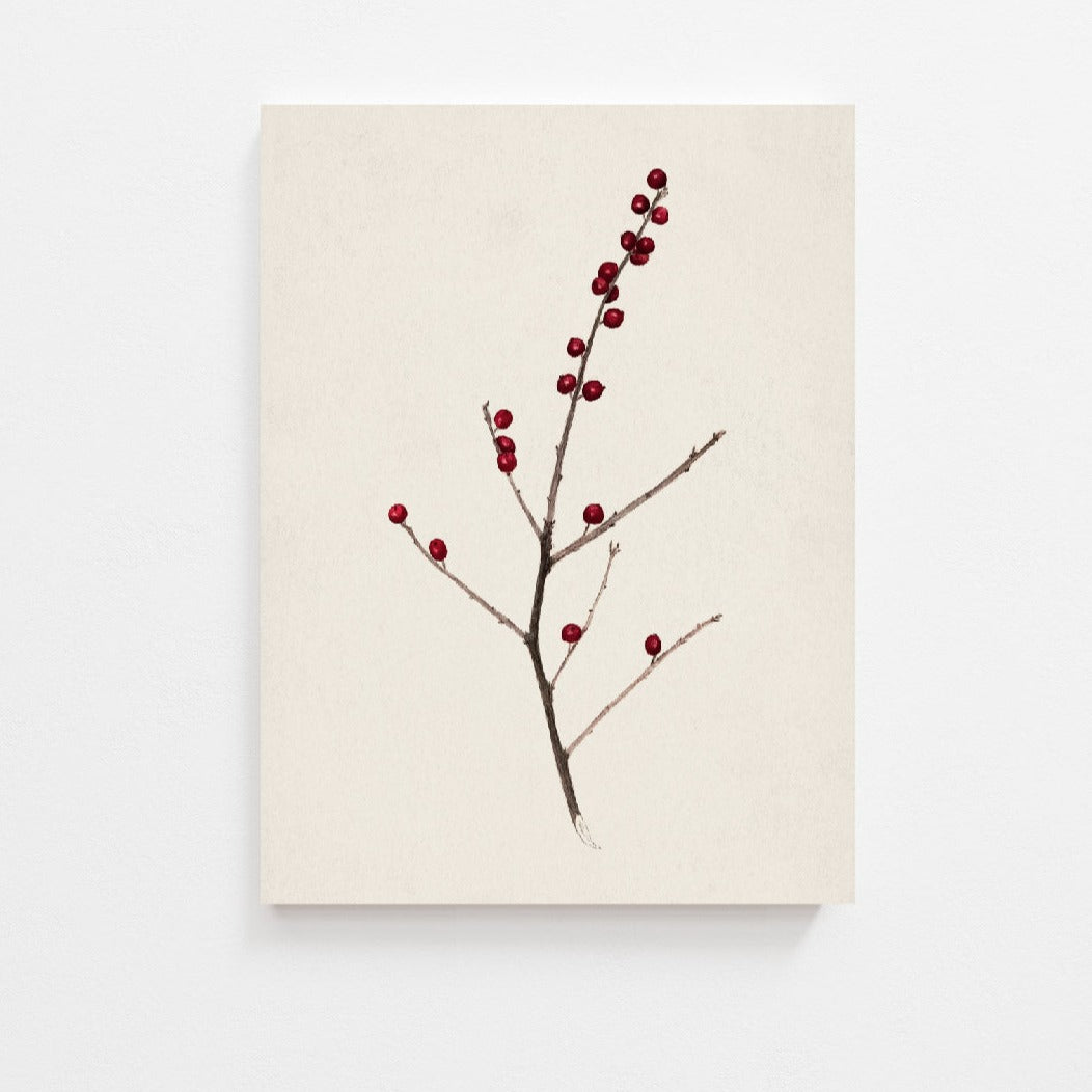 Winter Berry Vintage Print