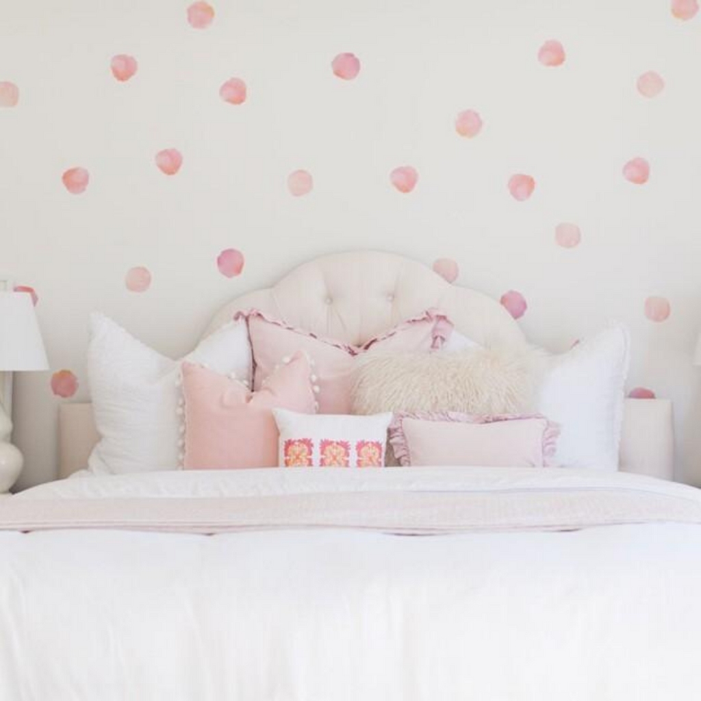 Water Colour Polka Dots: Coral - Urban Walls Decals