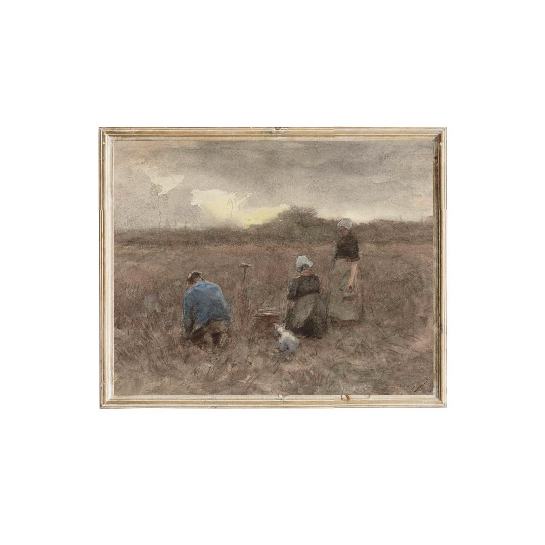 farmhouse, vintage print, vintage art, digital art, digital print, digital download, art print, gallery wall