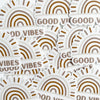 Good Vibes Rainbow Clear Sticker