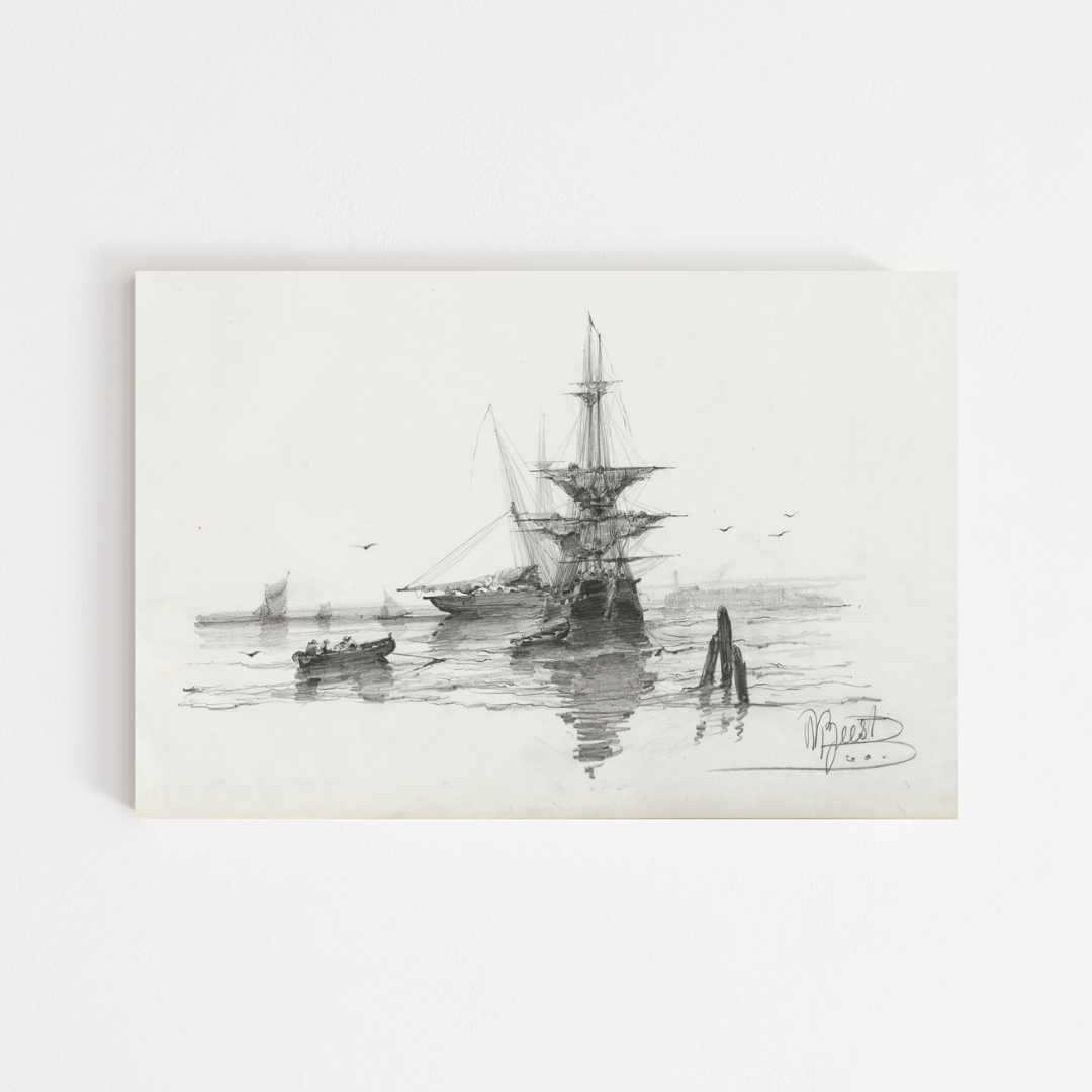 Vintage nautical art print