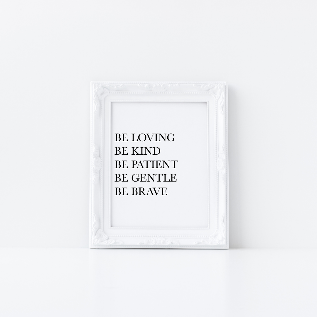 be kind, printable art