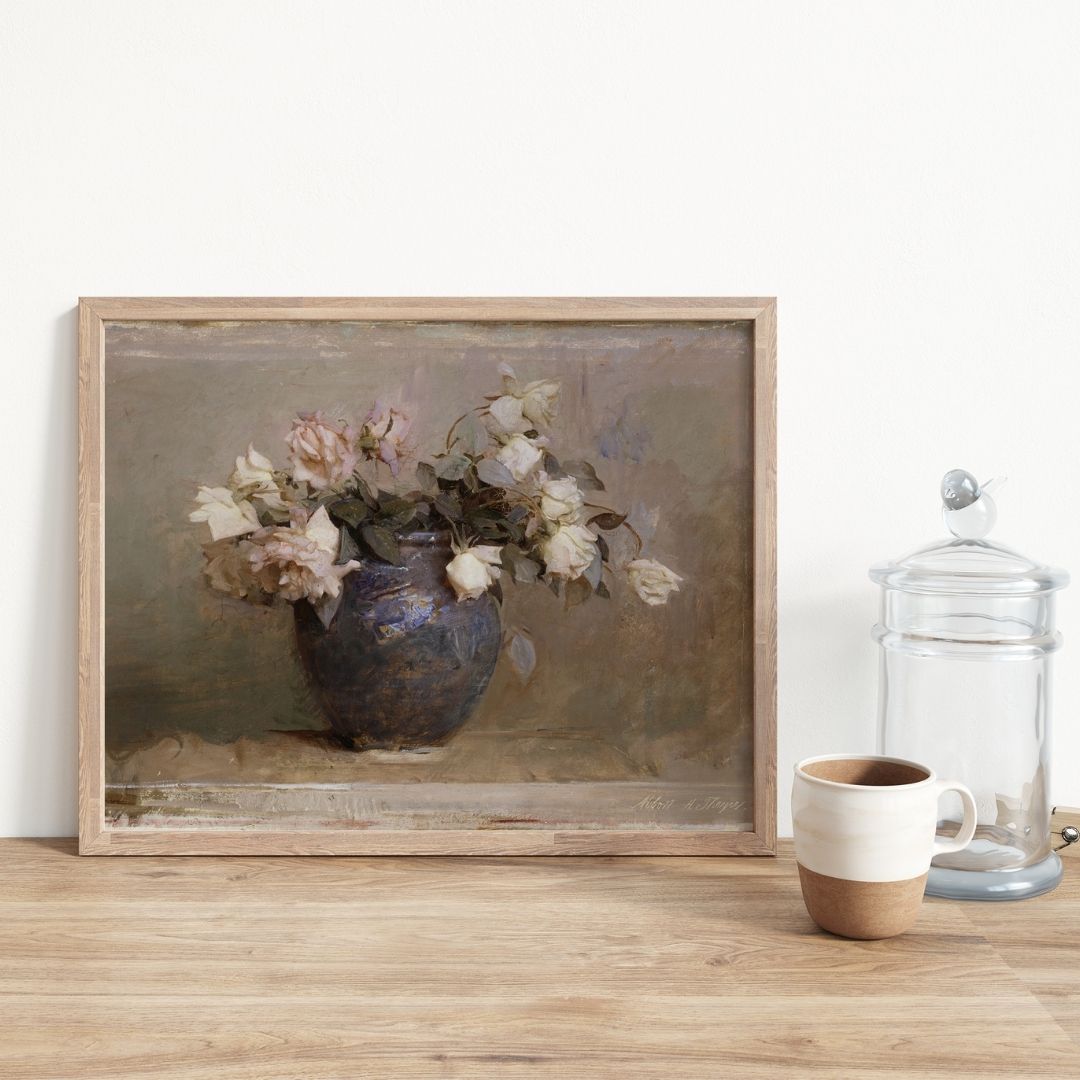 Graceful Blooms Vintage Art Print