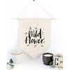Wild Flower Canvas Wall Hanging