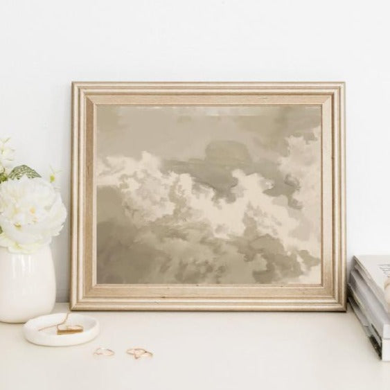 cloud, vintage print, vintage art, digital art, digital print, digital download, art print, gallery wall