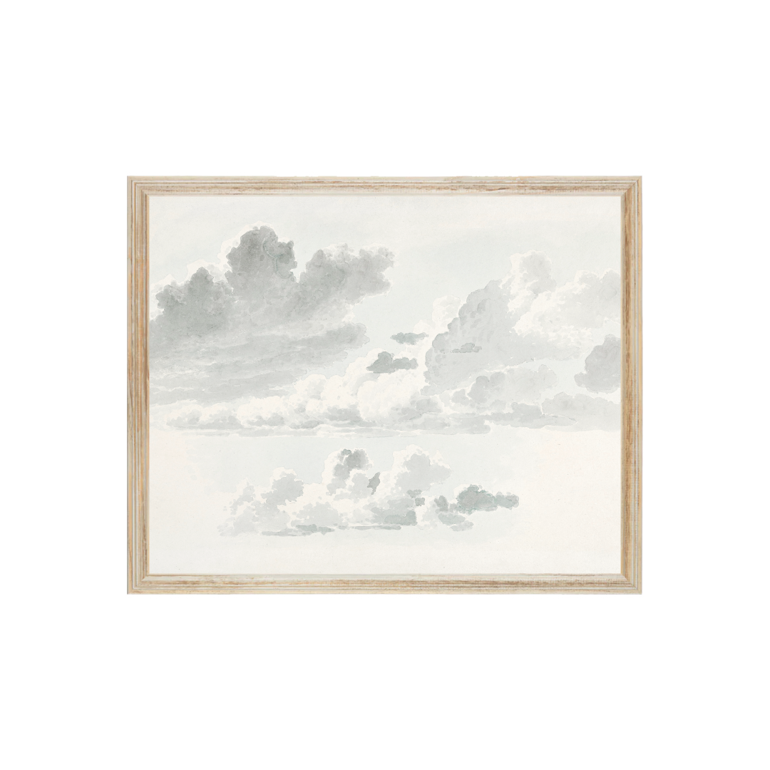 Landscape vintage cloud art print