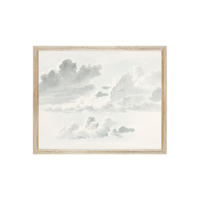Landscape vintage cloud art print